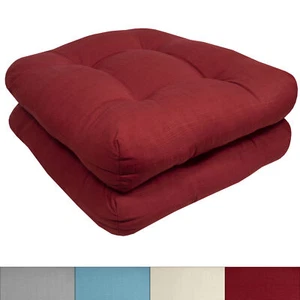 Indoor-Outdoor Reversible Patio Seat Cushion Pad 2, 4, 6, or 12 Pack - Picture 1 of 25