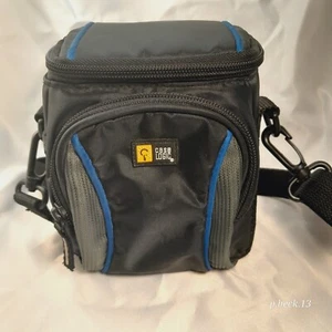 Case Logic Camera Soft Bag Case Black Blue Nylon Zippered - Picture 1 of 7