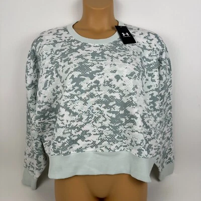 Under Armour Camo Rival Fleece Crew Pullover Sweatshirt Loose Womens Large L - Image 1 of 4