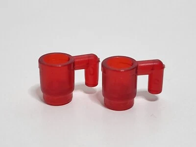 批量 2 件 乐高迷你人偶,餐具杯 3899 Trans-Red — 第 1/4 张图片