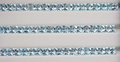 Bonito brillo cuadrado aguamarina azul claro natural corte princesa 5 mm Foto 1 de 4