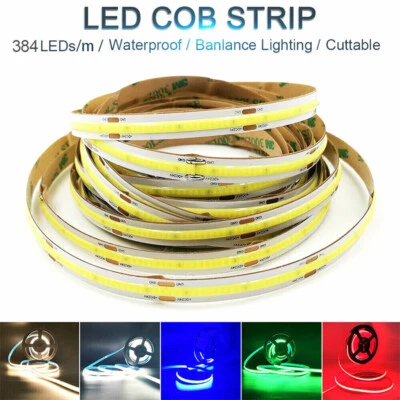 DC12V/24V IP44 COB Flexible LED Strip Rope Lights for Home Xmas Holiday Decor - Image 1 of 4
