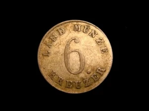 GERMAN STATES. SAXE-COBURG-GOTHA. 6 KREUZER 1832. KM C. 93. Free U.S. shipping. - Picture 1 of 2