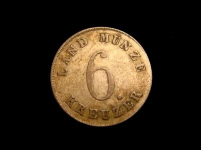 GERMAN STATES. SAXE-COBURG-GOTHA. 6 KREUZER 1832. KM C. 93.  Free U.S. shipping. - Image 1 of 2