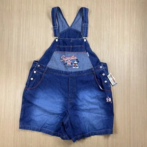 Vintage Main Street Disney Latzhose Damen 22W/24W blau Mickey Mouse 1928 Denim - Bild 1 von 14