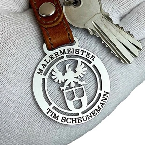 Geschenk für Maler mit Text - Zunftzeichen - Geburtstag Schlüsselanhänger - Bild 1 von 7