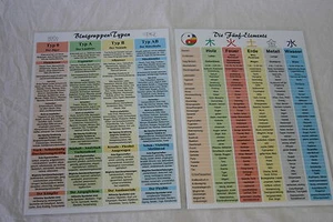 Board overview board 5 elements 5 transformation phases blood type types A3 A4 - Picture 1 of 6