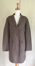 COAT Brown Wool DKNY US Sz 8 Au Sz 12 Unlined Jacket Overcoat Classic Designer