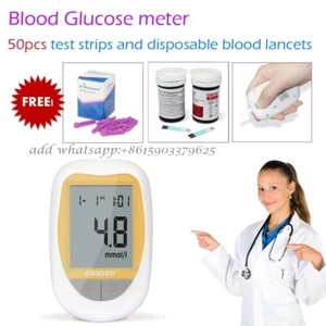Blutzuckertest-Set, Diabetes-Zuckermonitor, 50 Lanzetten, 50 Streifen, Messgerät - Bild 1 von 12