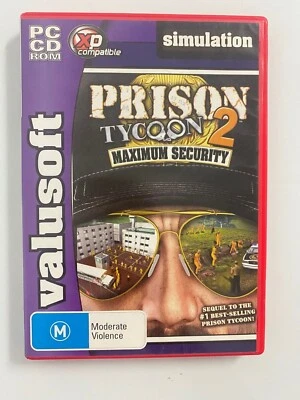 Prison Tycoon 2 - Maximum Security PC CD Rom Game - Rated M - G/VGC - Tested - Image 1 of 4