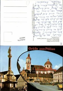 448197,Pöllau Kirche Prangersäule Mehrbildkarte - Picture 1 of 1