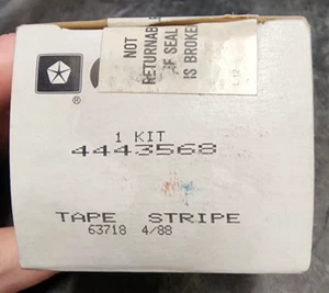 Right Red Tape Stripe Set Fits 87 Lancer Lebaron Models NOS MOPAR 4443568 - Picture 1 of 3