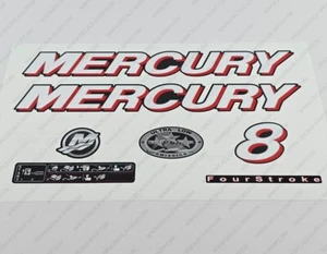 Mercury 8 hp Four Stroke 2006-2012 outboard engine decals sticker - Picture 1 of 5