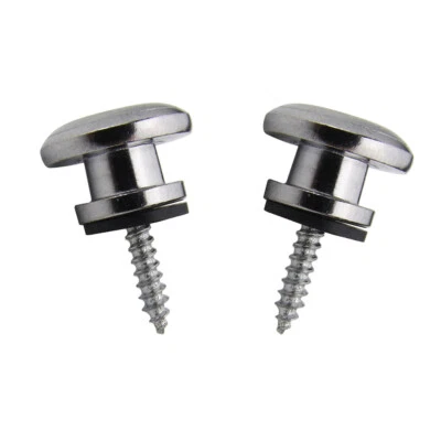 2pcs Guitar Strap Buttons End Pins Mushroom Head Strap Locks Buttons Metal - Image 1 of 4