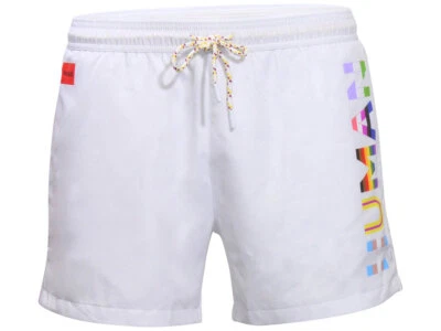 Hugo Boss Hombre Praia Bañador Blanco Secado Rápido Traje de Baño Pantalones Cortos Foto 1 de 3