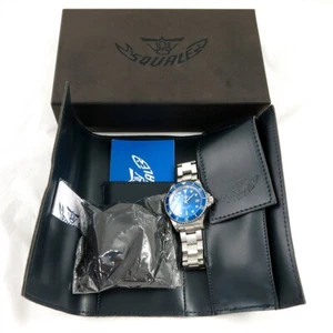 Men's Squale 20 Atmos Y1545 Blue Automatic Diver Wrist Watch - Picture 1 of 5