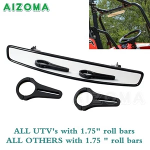 Espejo convexo de carrera de 15"" de ancho con abrazadera de 1,75"" para Polaris Kymco Hisun UTV - Imagen 1 de 12