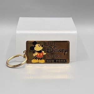 The Disney Store New York Keychain Keyring Mickey Mouse Gold Vintage - Picture 1 of 3