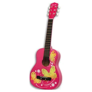 30" Toy Guitar Pink Butterfly - Recommended for Children Ages 7 Years and up - Picture 1 of 2