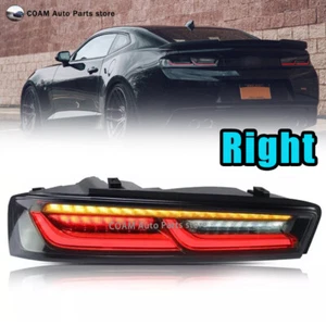 1pz Fanali Posteriori Destri Fumè per 16-18 Chevy Camaro 6a Generazione LED Sequenziali - Foto 1 di 9