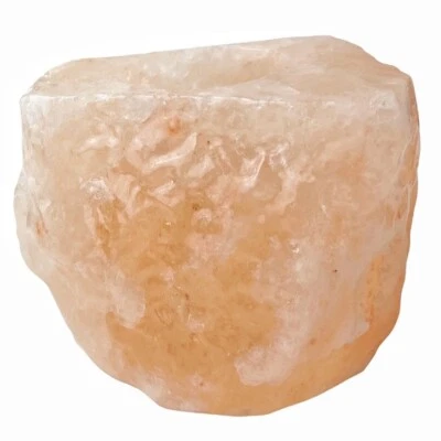 Candelabro de roca de sal del Himalaya luz de té rosa natural piedra de cristal curativo Foto 1 de 4