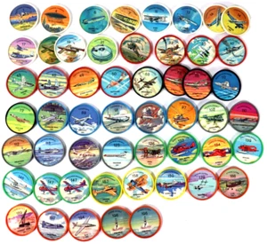 1960s Hostess Jello Aviation Airplane Plastic Coin Collectibles Lot of 53 pcs F1 - Picture 1 of 7