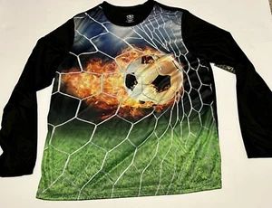 Athletic Works T Shirt XL (14-16) HUSKY Long Sleeve Soccer Graphic Tee - Picture 1 of 8
