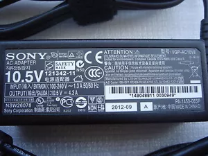 Power Supply Original Sony Vaio VGP-AC10V10 VGPAC10V10 Ultrabook Duo 11 New - Picture 1 of 1