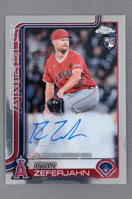 2025 Topps Chrome Ryan Zeferjahn Rookie Auto RC #RA-RZ Angels - Image 1 of 4