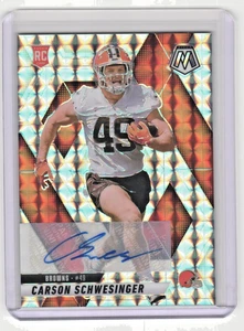 2025 Panini Mosaic Carson Schwesinger Auto True Rookie RC #371 Cleveland Browns - Picture 1 of 2