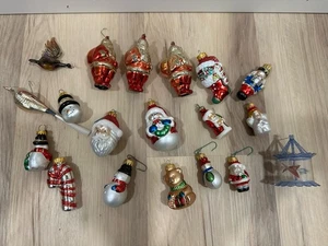 Lotto statuine vintage vetro soffiato assortite BABBO NATALE addobbi natalizi e altro - Foto 1 di 4