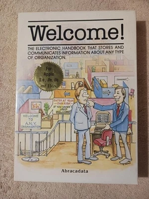 Welcome! Electronic Handbook Apple II+ IIe IIc IIGS by Abracadata rare Vintage - Image 1 of 4