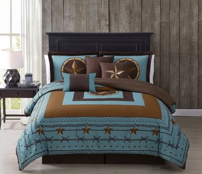 Chezmoi Collection 7-Piece Western Country Star Oversized Bedding Comforter Set - Image 1 of 4