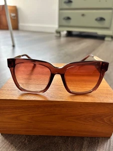 Diff Eyewear EUC Bella DE01 0010 Eatr large brown gold sunglasses 54 22 145 - Foto 1 di 7