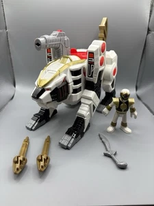 Imaginext Mighty Morphin Power Rangers White ranger And Tigerzord Complete - Picture 1 of 1