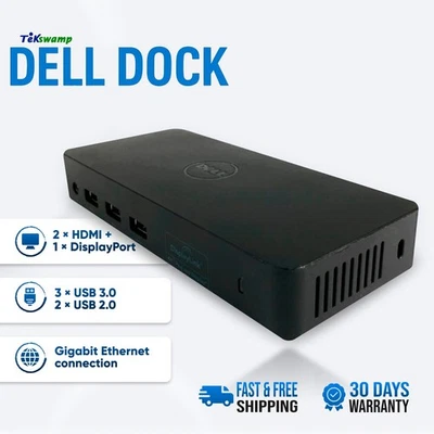 Dell USB 3.0 Dual 4K Docking Station for Vostro 3449 3458 3459 3558 3559 Laptop - Image 1 of 4