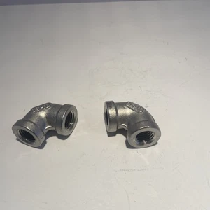 1/4" Inch stainless steel 304 Elbow 90 Degree Threaded NPT Class 150 2 Qty - Picture 1 of 5