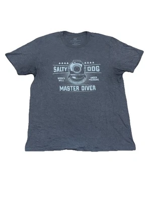 Camiseta azul Salty Dog Master Diver World Well Under Pressure para hombre talla grande Foto 1 de 3