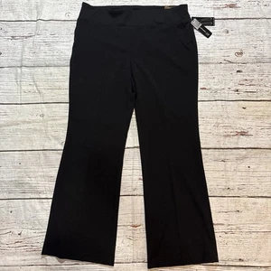 SOHO Apparel Ltd. schwarze Anzughose Damen Gr. XL ausgestelltes Bein flache Vorderseite NEU - Bild 1 von 8