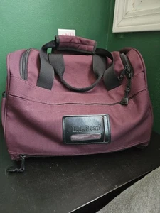 Bolso de Lona LL Bean Púrpura Años 90 Vintage Aventura Tamaño Grande Logo Completo Top Cremallera - Imagen 1 de 7