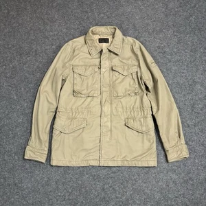 Abercrombie And Fitch Military Utility Jacket Size Medium Light Green Full Zip - Picture 1 of 11
