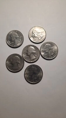 6 Various Years Washington Quarters Marijuana Weed Counterstamp Coin - Image 1 of 2