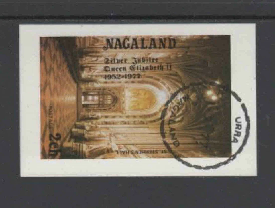 NAGALAND OF INDIA 1977 QEII SILVER JUBILEE MINT VF NH O.G CTO S/S ( 8NAG) - Image 1 of 1