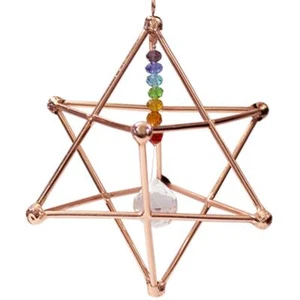 Crystal Wonderland Copper Merkaba Chakra Suncatcher 10cm - Picture 1 of 2