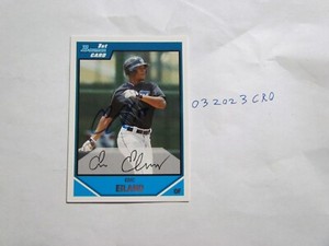 2007 Bowman Eric Eiland signed Baseball Card 2