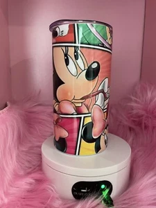 Minnie Mouse Collage 12oz Disney kid Stainless Steel Tumbler - Picture 1 of 2