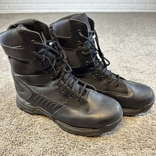 Danner Leather Work Boots Men's 15 Black Non Slip Lace Up Zip Terra Force Net