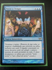 MTG - Portuguese - FOIL - Time Stop - Champions of Kamigawa -  Rare - NM