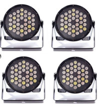 4 PAR LED FARO RGB 36 LEALTA LUMINOSITA' DMX STROBO WASH PROGRAMMABILE
