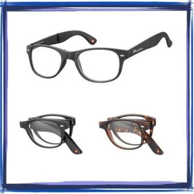 Occhiale rettangolare squadrato pieghevole Montana nero tartaruga diottrie 1 3.5 - Immagine 1 di 3